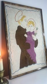 Hand Embroidere Saint Anthony & Child Jesus