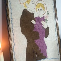 Hand Embroidere Saint Anthony & Child Jesus