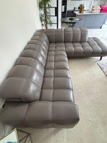 Leather corner sofa