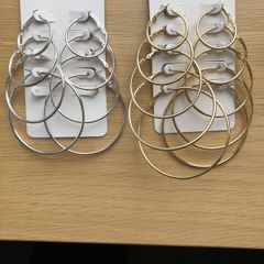 Hoop earrings gold and silver