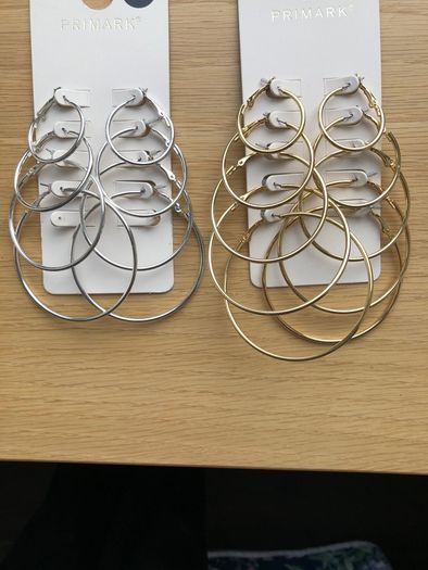 Hoop earrings gold and silver