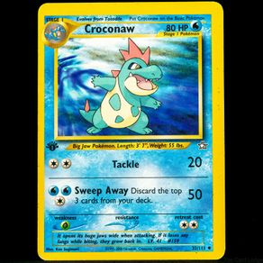 Croconaw 1st Edition 32/111 Uncommon Neo Genesis WOTC Pokemon Card 2000 Vintage