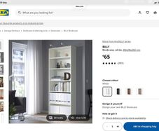 White Ikea billy bookcase.