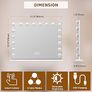 Hollywood Mirror with Lights 18 LED Bulbs 80x58 cm USB Charing Port Vanity Makeup Mirror with Lights 3 Light Color 10X Magnifying Glass Image 5
