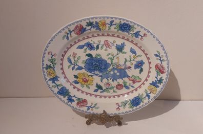 Fabulous Vintage Masons Ironstone Mid-Sized 13 Inch Oval Platter in the Regency Pattern, Circa 1940 - the Middle of Five Available Platter Sizes