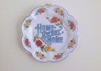 Vintage 60s Lovely HOME SWEET HOME Melamine plate Made in Italy