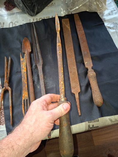 Antique Forged made Wood Carving Tool and Metal Files etc, Postage available or Collection,