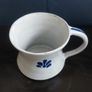 Lovely Rustic Hand-Potted Mug in a Light Grey Earthenware with a Navy Blue Decoration, Similar to the Early Nicholas Mosse, but No Backstamps to Identify the Potter! Image 2