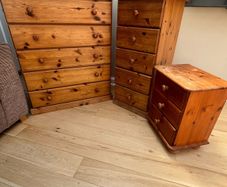 pine chest of drawers and locker