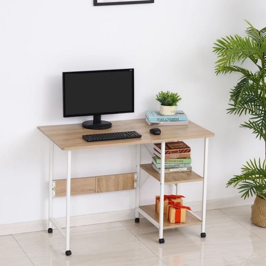 Foldable Computer Desk Multi-use Laptop Desk Writing Table, Portable Space Saving Compact Desk Folding Stroage Table (FREE POSTAGE)