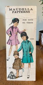 Vintage Shop Ad. Maudella Dressmaking Patterns Advertisement Showcard