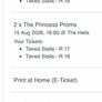 The Princess Proms tickets x3 @6pm Image 2