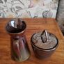 American Art Pottery Sugar Bowl & Creamer Image 2