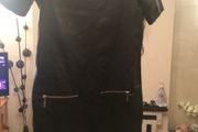NEXT Black PVC Front Dress Short Sleeves Size 8 UK ...NOW REDUCED