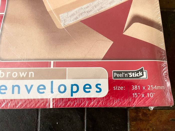 Large Brown Envelopes - 250 Total (size15" x 10")