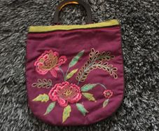 Embroidered Pattern Clutch Hand Bag