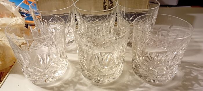 Six Vintage Waterford Crystal Whiskey Tumblers