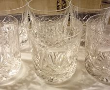 Six Vintage Waterford Crystal Whiskey Tumblers