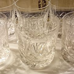 Six Vintage Waterford Crystal Whiskey Tumblers