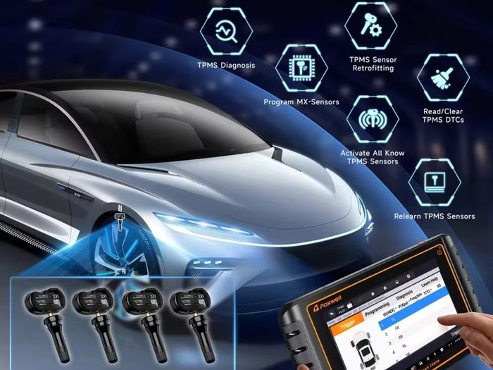 FOXWELL GT75TS OBD2 Automotive Scanner ECU Coding TPMS Service 31 Reset Bidirectional OE-level OBDII Car Diagnostic Scanner