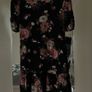 Black Floral Print Tiered Mini Dress with Puff Sleeves Image 3