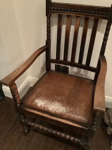 Antique carved wooden chair