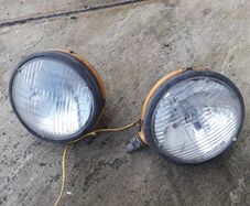 Two Yellow Headlamps
