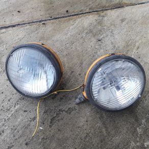 Two Yellow Headlamps