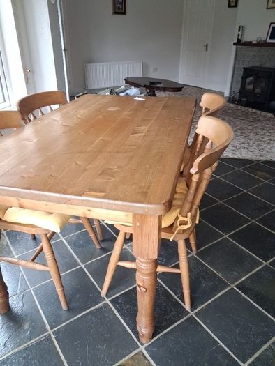 dining table and 4 chairs