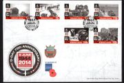 2014 Isle of Man 70th Anniversary of D-Day, A Manxman's Journey. Commemorative Stamps First Day Cover (FDC)
