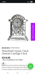 waterford crystal large carriage clock
