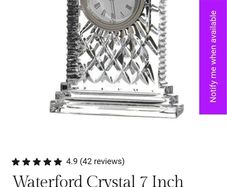 waterford crystal large carriage clock