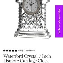 waterford crystal large carriage clock