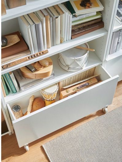 IKEA Billy bookcase + drawer with castors