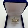 Engagement ring and diamond and gold wedding band Image 4