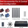 Steel Darts Set, Professional 23g Darts Tip with Non-Slip Stainless Steel Shaft, Poly Flights, PVC Shafts, Dart Sharpener, Rubber Rings, Flight Protecter, with Gift Box Image 4