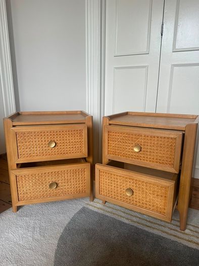 Pair of Caseys Kawali Rattan Bedside Tables