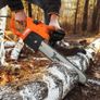 Aluminium Electric Chainsaw, Double Brake Protection, Blade Cover, 2000 W for Wood, Trees and Branches, Orange Image 4