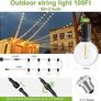 30M/100Ft IP45 Waterproof LED Festoon Lights Outdoor, Indoor Outdoor Globe String Lights for Garden, Yard, Wedding, Christmas, Backyard, Terrace, Party, Patio Image 3