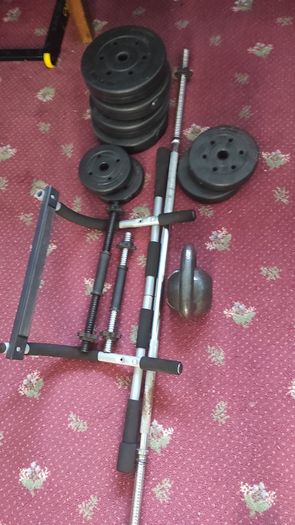 HOME GYM SET 27.5kg Plates + 12kg Kettlebell 40