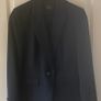 Ladies navy pinstripe suit size 8 Image 2