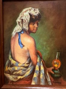 Woman with a Bare Back Oil on Canvas