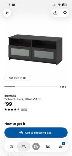 Black Ikea TV Stand
