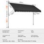 3.5m Patio Awning Retractable Awning Sunshade Shelter with Crank Handle Image 5