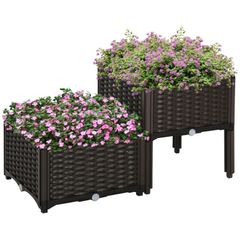 2 Raised Outdoor Garden Planters
