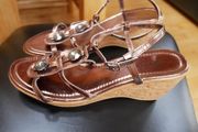 Ladies Sherbert sandals.Size 8.Wedged.Bronze
