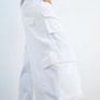 SALE Fab Zara Mid Rise White Multi Pocket Wide Leg Cargo Trousers  Size 42 UK 14 Image 5
