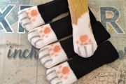 Cute Cat Paw Furniture Socks Floor Protectors Door Handle Covers Set of 5