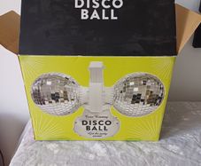 disco ball with lights and motor