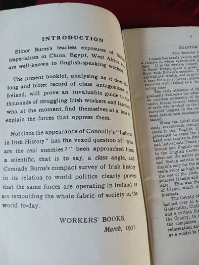 British Imperialism in Ireland / A Marxist Historical Analysis/ Elinor Burns / Reprint 1976